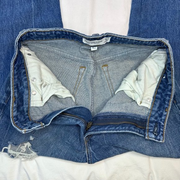 Abercrombie & Fitch Curve Love High Rise Mom Distressed Jean Vintage Blue 27 - Picture 6 of 12